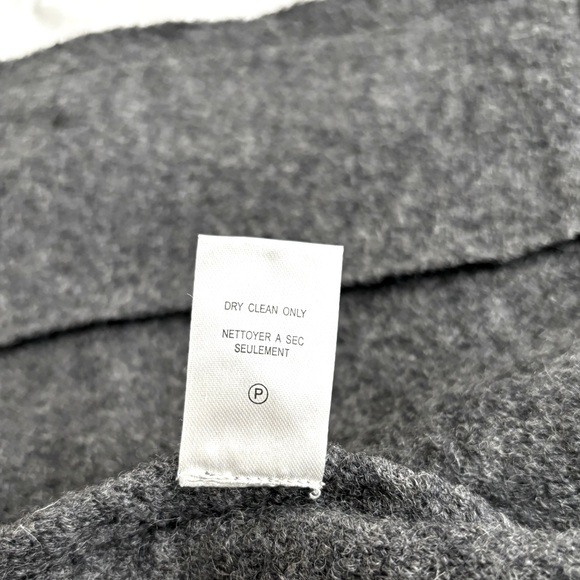 LINEA DOMANI GRAY HOODED 100%WOOL TOP JACKET. LONG SLEEVE THREE BUTTON  SZ. SP - Picture 6 of 8